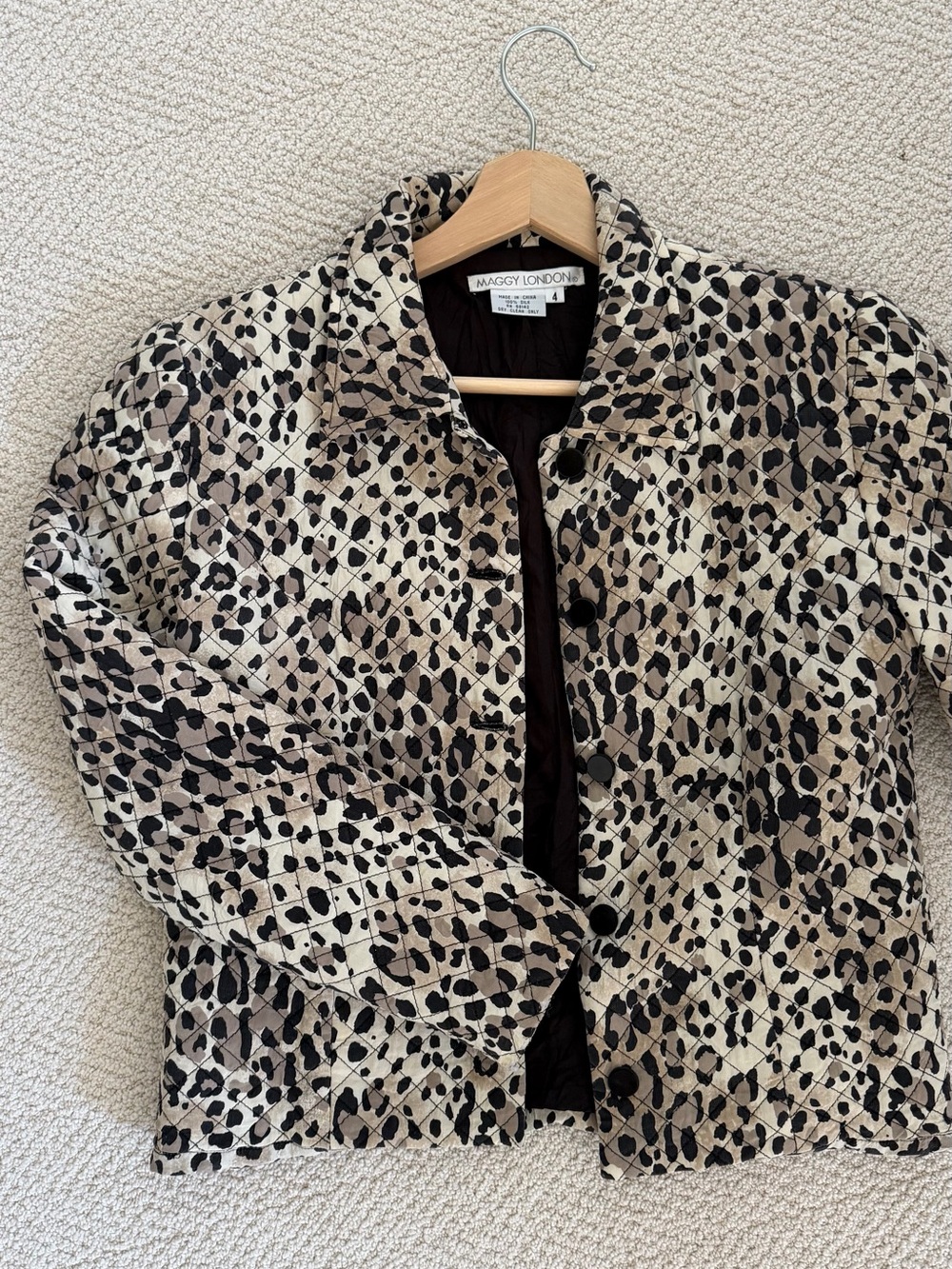 Leopard Print Vintage Women’s Jacket - Tan & Black